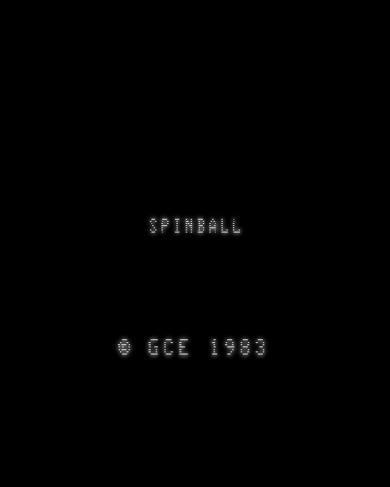 Spinball title screen for Vectrex